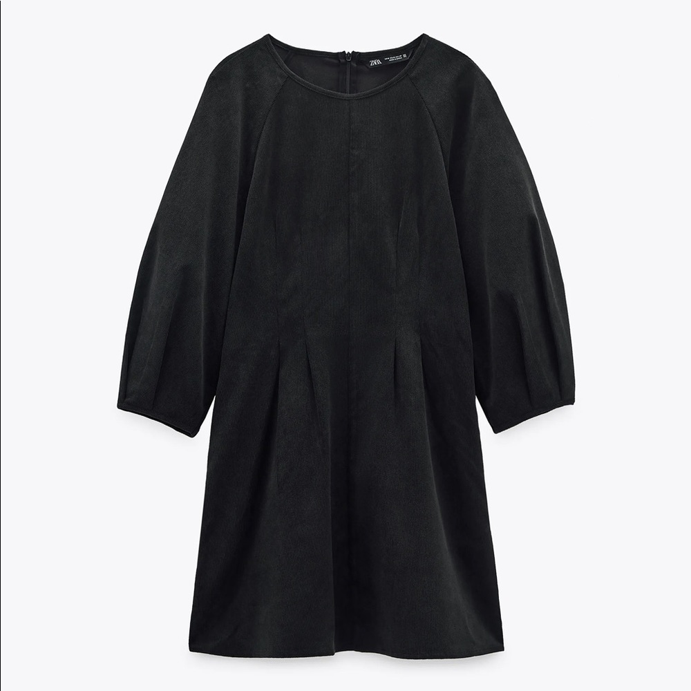 NWT ZARA FINE-WALED CORDUROY DRESS WITH POCKETS
